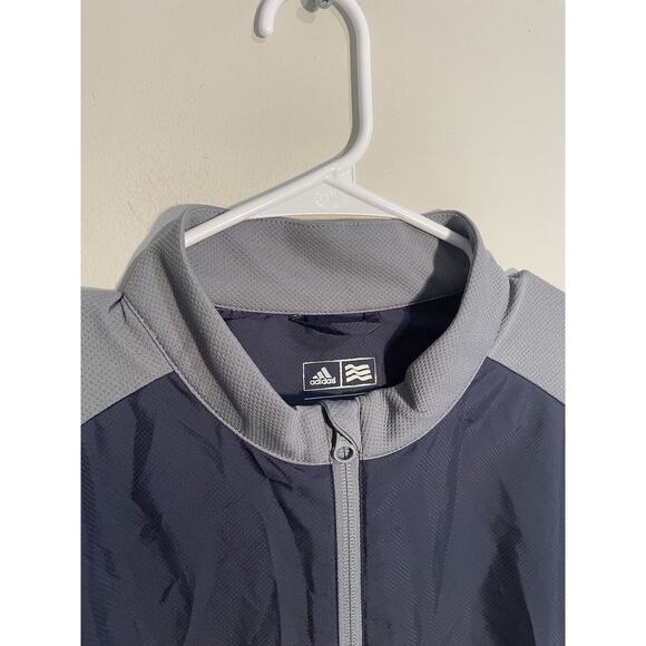 Lot of 2 Adidas Lightweight Golf Windbreaker Vests 1/4 Zip Mens Sz L Blue & Red - Picture 3 of 12